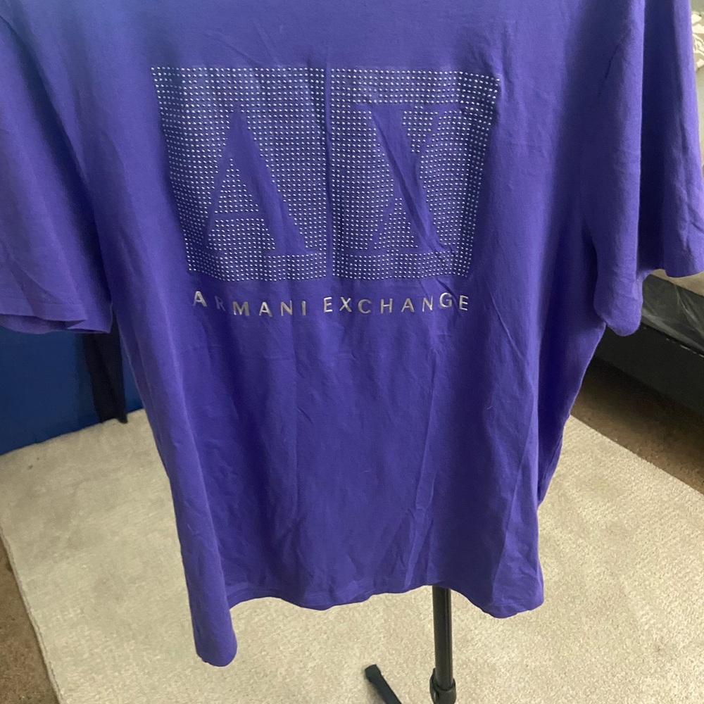 Armani Exchange Purple Short Sleeve Tee